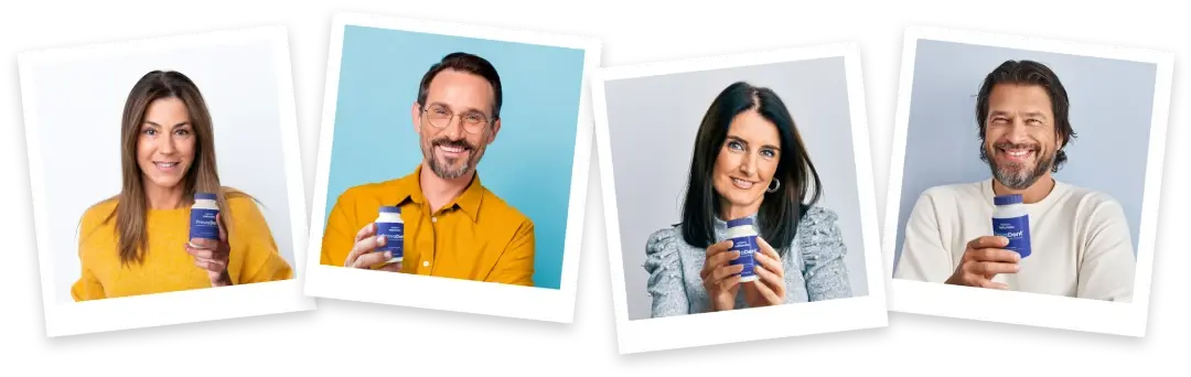 ProvaDent customers holding bottles in their hands.